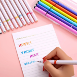 Caneta Ponta Fina Pen Hidrocor Multi Shape 2 Linhas Coloridas Fine Line Lettering Bobby Goods