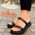 Sandália Vizzano Papete Feminina Pelica Tamanco Flatform Confortável Meia Cana Macia Casual Tiras Original Beira Rio