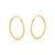 Brinco Argola Ouro 18k Maciço Redondo Unisex Segundo Furo 12mm
