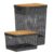 Kit de Cestos Grid Tampa Bambu 20L e 49L – Ou
