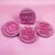 kit carimbos 5CM ROSA FRASES DOCES Blue Star para pastas e massas
