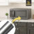 Adesivo Vinil 30cm Película Prata Para Microondas Tipo Inox Impermeável Envelopar Decoração Cozinha