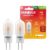 Kit 2 Lampadas Led Bipino G4 1,2W 12V 2700K Luz Amarela