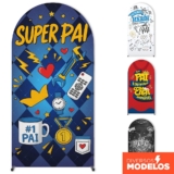 Painel Romano Dia dos Pais 2x1m Veste Fácil Tecido Sublimado 3d Decorativo C/Elástico