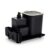 Kit Pia 3 Peças Compacto Escorredor 4 pratos Dispenser de Detergente e Lixeira 2,5 Litros Cores Preto e Branco DasPlast