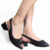 Mule Peep Toe Calce Fácil Lycra Preto Comfortflex 2464431-2