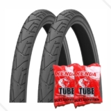 KIT PAR DE PNEU PRAIEIRO 26X1.95 + CAMARA 26 KENDA SLICK Preto 50-559 ARO 26 Mountain Bike MTB