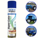 Tinta Spray Aerossol Super Color Tekbond  Linha Agrícola Azul Ford 400ml  240g