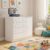 Cômoda Infantil para Quarto de Bebê Doce Sonho – 4 Gavetas e Sapateira em MDF/MDP Pintura UV