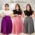 Saia Midi P ao Plus Size Várias Cores Lisas Moda Feminina Modesta