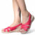 Sandália Feminina Anabela Tiras Magenta Comfortflex 2488422-5