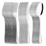 Jogo de Talhares Garfo Colher Faca Mesa 36 Peças Kit Buffet Restaurante Faqueiro Premium Aço Inox
