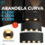 Kit 3 Luminária Arandela Led Meia Lua Curva Parede Luz Quente 4/6/8 LEDS Estrutura Preta
