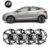 Kit 4 Calotas Aro 14 Hb20 2024 Diamantada Hb20s Capa de Roda Com Emblema Calotinha