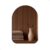 Espelho Decorativo Sala Hall Quarto Orgânico em Couro 44x64cm C/Suporte – Mod. Capela