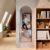 Espelho Vitral 150x50cm | Suporte de Parede | Moldura em Couro Ecológico | Estilo Pinterest