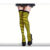 Meia Calça Listrada 7/8 Adulta Feminina pra Fantasia de Bruxa Halloween