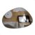Espelho Pinterest Orgânico Decorativo Grande 64x44cm Borda em Couro 3cm – Mod. Nuvem