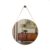 Espelho Redondo Decorativo Suspenso Com Alça 60cm + Suporte – Casa Domo