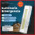 Kit 4 Luminária Emergência Lâmpada Portátil 60 Leds Recarregável Bivolt Luz Branca Fria