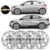 Kit 4 Calota Aro 15 Onix Prisma 2012 2013 2014 2015 2016 Montana Com Emblema