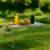 Mesa Dobrável de Alumínio 120x60cm com Tampo MDF e Alça para Camping, Churrasco e Praia Branco