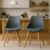 Kit 2 Cadeiras Estofadas Para Mesa Sala Cozinha De Jantar Saarinen Leda Design Wood Cinza