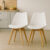 Kit 2 Cadeiras de Jantar Cozinha Estofadas Leda Saarinen Design Branca