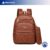 Bolsa De Mochila Feminina Com Estojo De Costas Em Couro Sintético