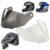 Par de Viseiras Polivisor Para Capacete Raptor Mixs Mx2 Storm Skyline  + Reparos Laterais