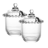 Açucareiro de Cristal com Colher Coração Bolinhas Pearl 200ml Lyor – Sofisticação à Mesa
