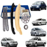 Kit Corrente Para Veículos Ford: Fiesta/ka/courrier/focus Motores 1.0 1.6 Zetec Rocam Original Indisa, Produto Novo