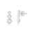 Brinco Feminino de Prata 925 Ear Cuff Redondo com Zircônias