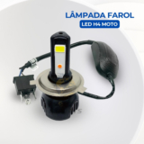 Lampada Farol Super Branca 8000K Led H4 Moto 3d Efeiro Bi-Xenon Fan 160 Cb 300 Falcon Cg150