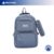 Mochila Feminina Masculino Grande Com Estojo Nylon Impermeável Escolar Faculdade