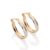 Argola Rommanel Feminina Banhada A Ouro 18k Com Aplicação De Rhodium 523921