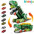 Pista Dinossauro 2 em 1 Caminhão Cegonha Carro Brinquedo com Rampa Corrida