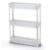 Prateleira de Plástico com Roda para Cozinha e Banheiro 3 Divisórias 53x26cm – Arthi