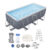 Piscina Estrutural Retangular Deluxe 8124 Litros + Bomba Filtrante + Escada Bestway
