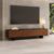 Rack Preto Madeira TV 75 Para Sala Moderno 184 cm 3 Portas  ARTO