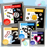 Livro Em Alto-contraste Para Bebês Interativo: Estímulo Visual Sensorial Para Recém-nascidos 0 A 6 Meses