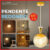 Kit 3 Luminária Pendente Lustre Redondo de Luxo Cristal Dourada Moderna Com Ajuste Bivolt
