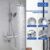 Kit Ducha Luxo 4 em 1 em Aço Inoxidável – Chuveiro com Torneira Mista para Água Fria e Quente, Parede, Alta Pressão