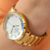 Relógio Feminino Champion Dourado Kit com Colar e Brincos Original CN25556W