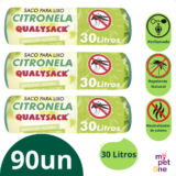 Saco De Lixo Pia e Banheiro com Aroma Citronela 90un – 30L