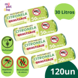 Saco De Lixo Pia e Banheiro com Aroma Citronela 120un – 30L