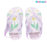 Sandália Praiana Baby Lilás/Flores Feminino Pimpolho