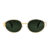 Óculos de Sol Oval Capri Verde UV400 Design Feminino Estojo Flanela