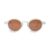Óculos de Sol Redondo Vero Cristal Unissex UV400 Retrô Armação Translúcida Lentes Âmbar