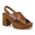 Tamanco Feminino Sandália Fivela Salto Alto Grosso Bloco Madeira 7010